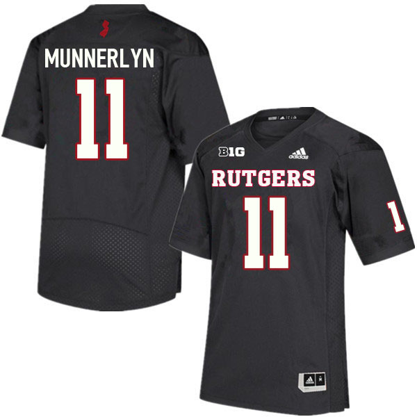 Men #11 Don Munnerlyn Rutgers Scarlet Knights College Football Jerseys Sale-Black